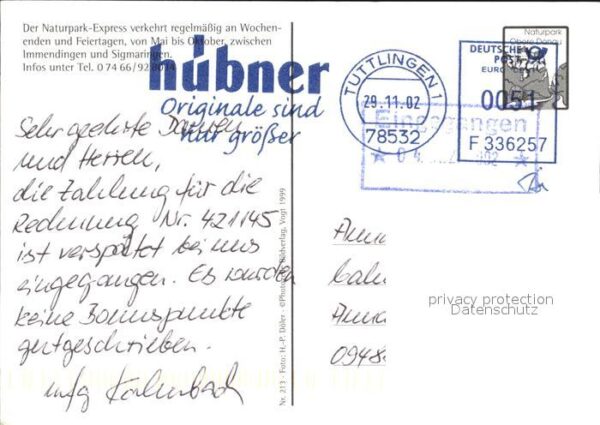 Eisenbahn Naturpark-Express Naturpark Obere Donau – Bild 2