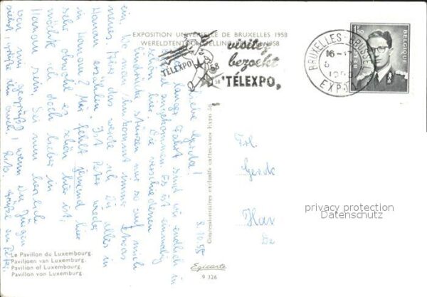 Exposition Universelle Bruxelles 1958 Pavillon du Luxembourg – Bild 2
