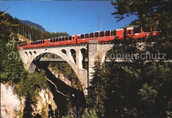 Eisenbahn Soliser Viadukt Bernina-Express