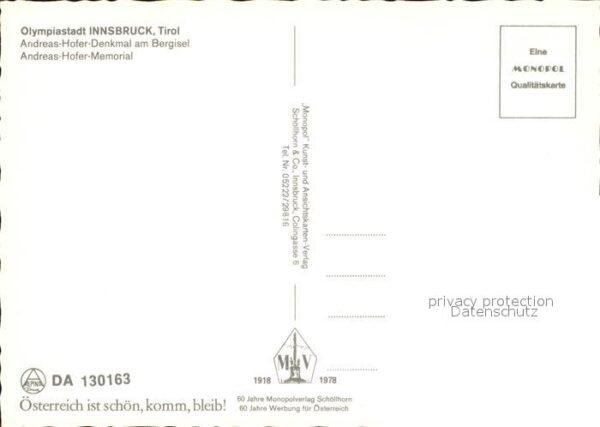 Hofer Andreas Denkmal Bergisel Innsbruck Tirol – Bild 2