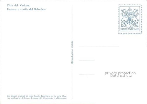 Kuenstlerkarte Lino Bianchi Barriviera Citta del Vatic – Bild 2