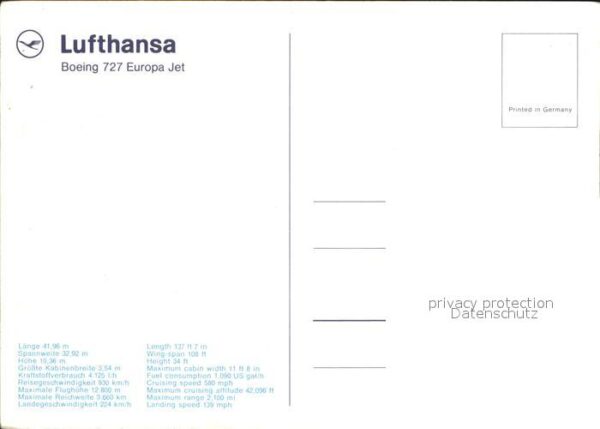Lufthansa Boeing 727 Europa Jet – Bild 2