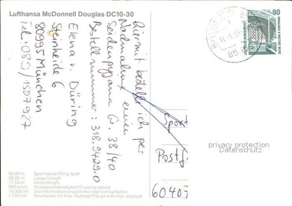 Lufthansa McDonnell Douglas DC10-30 – Bild 2