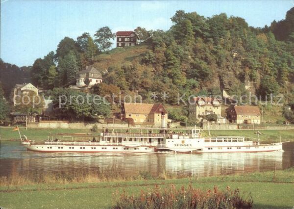 Dampfer Seitenrad Oberdeckdampfer Meissen Weisse Flotte D