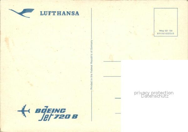 Lufthansa Boeing Jet 720 B – Bild 2