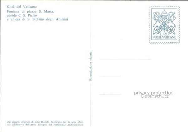 Kuenstlerkarte Lino Bianchi Barriviera Citta del Vatic – Bild 2