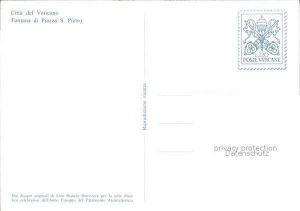Kuenstlerkarte Lino Bianchi Barriviera Citta del Vatic – Bild 2