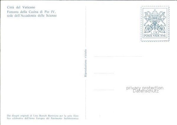 Kuenstlerkarte Lino Bianchi Barriviera Citta del Vatic – Bild 2