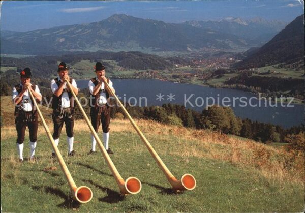 Alphorn Alphornbläser Pfarr-Alpe Alpsee Grünten