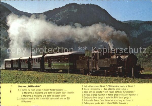 Lokomotive Bregenzerwaldbahn Lied vom Wälderbähle