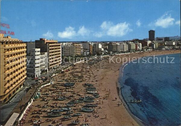 Las Palmas Gran Canaria Vista general de la Playa de Las Canter