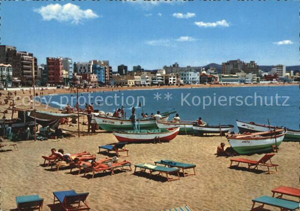 Las Palmas Gran Canaria Panoramica de Playa Las Canteras en ver