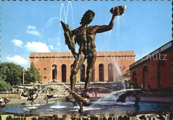 Goeteborg Götaplatsen med Poseidon av Carl Milles