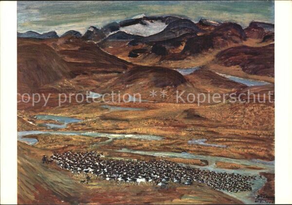 Kiruna Host under Kebnekaise Ölgemälde