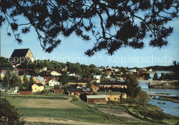 Borga Porvoo Blick vom Linnanmäki Berg auf die Stadt