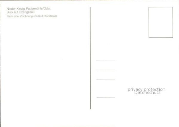 Nieder-Kinzig Pudermühle Blick auf Etzengesäss Zeichn – Bild 2