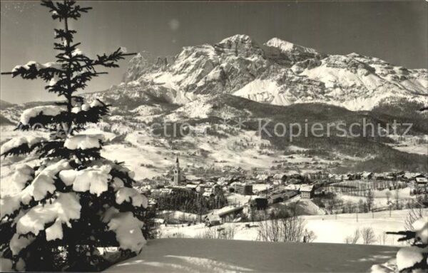 Cortina d Ampezzo Panorama Tofane Dolomiten Winterpanoram