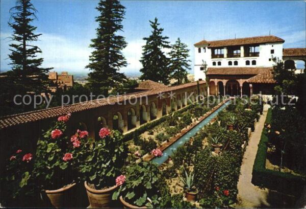 Granada Andalucia Generalife Patio de los Surtidores Spri
