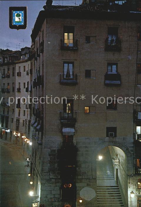 Madrid Spain Arco de Cuchilleros de noche