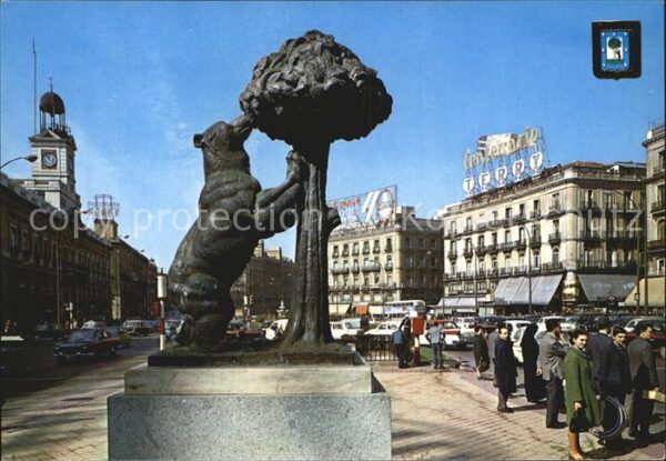 Madrid Spain Puerta del Sol Monumento al Oso y El Ma