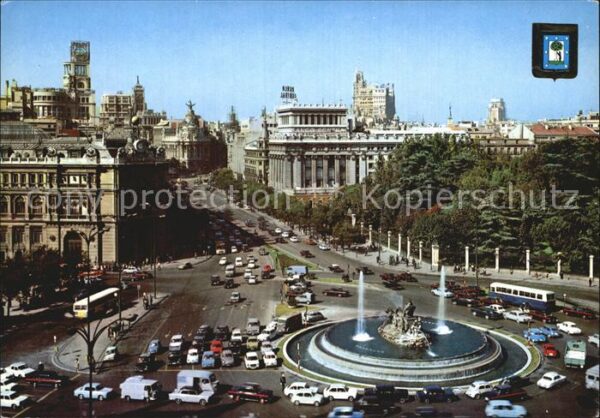 Madrid Spain La Cibeles y Calle de Alcala Fuente