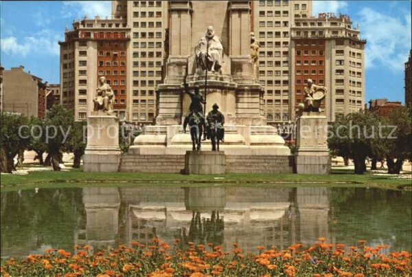 Madrid Spain Plaza de Espana Monumento a Cervantes D