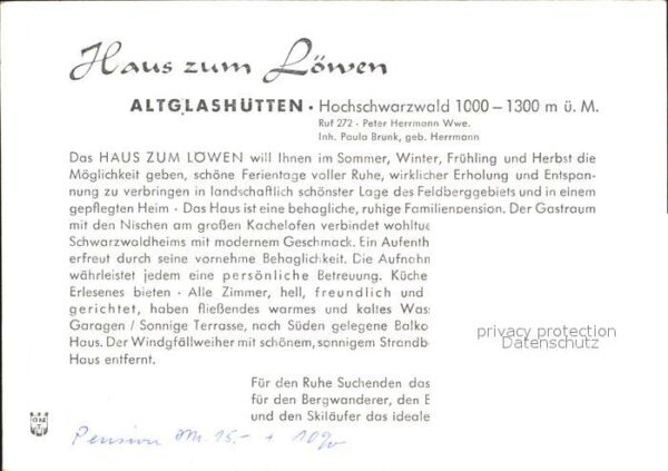Altglashuette Schwarzwald Pension Haus zum Löwen Winterpanorama – Bild 2