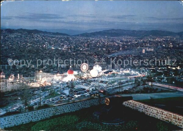 Barcelona Cataluna parque de Atracciones de Montjuic visto