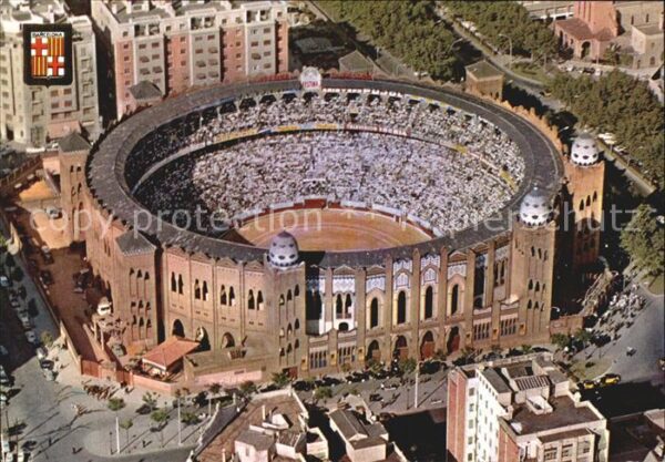 Barcelona Cataluna Plaza de Toros Monumental vista aerea S
