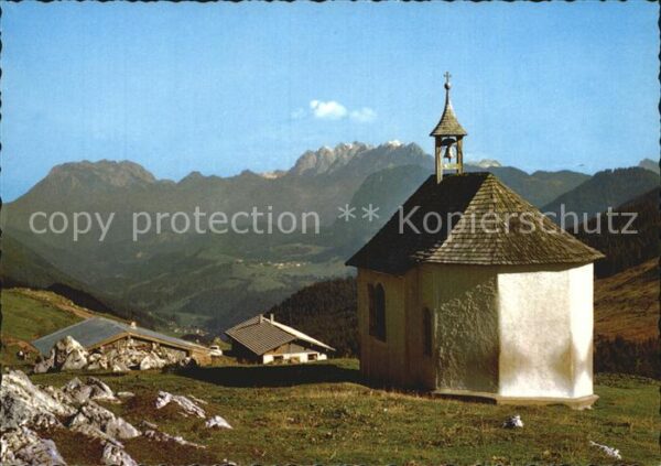 Landl Thiersee Jausenstation Ackern Kapelle gegen Kais