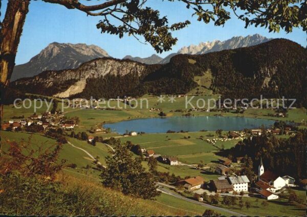 Thiersee Panorama Blick auf Zahmen und Wilden Ka