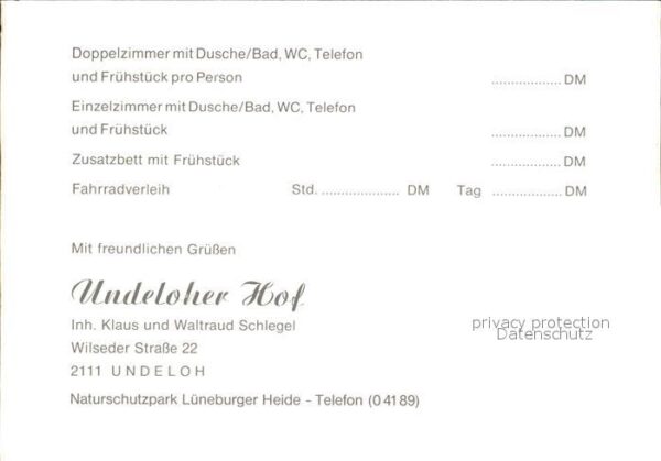 Undeloh Undeloher Hof Restaurant Fremdenzimmer – Bild 2