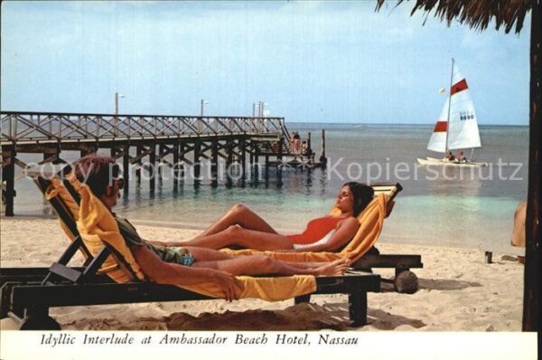 Nassau Bahamas Beach and Pier at Ambassador Beach Hote