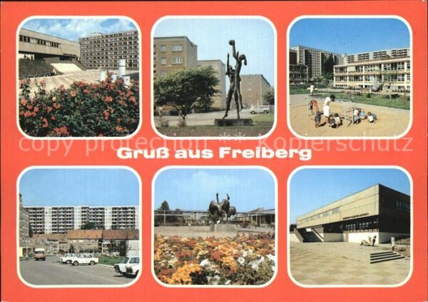 Freiberg Sachsen Bergakademie Plastik Sporthalle Ernst G