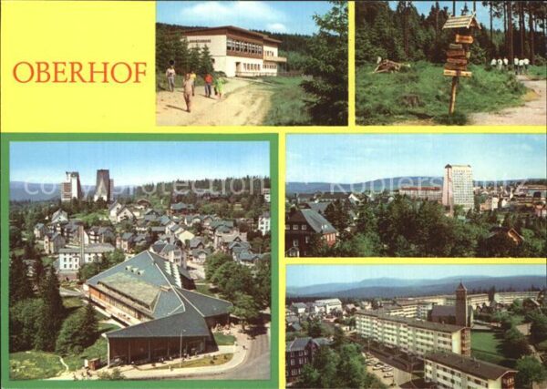 Oberhof Thueringen HOG Schanzenbaude Wanderwegweiser am Re