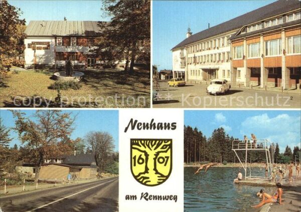 Neuhaus Rennweg Rathaus Kreisratsgebäude Rennsteigbaude
