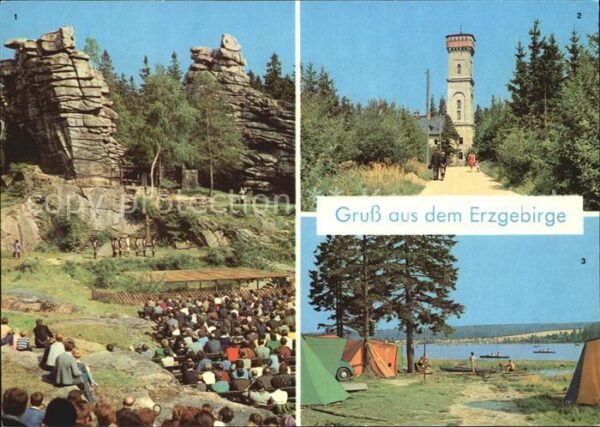 Ehrenfriedersdorf Erzgebirge Naturbühne Greifensteine Felsen Stauwei