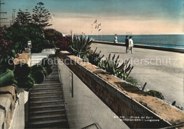 Bordighera Lungomare Strandpromenade Riviera dei F