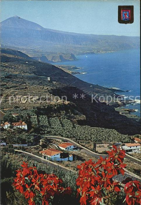 Santa Cruz de Tenerife Costa Norte con Teide y Puerto de la Cr