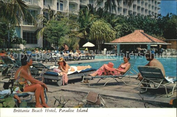 Nassau Bahamas Brittania Beach Hotel Swimming Pool