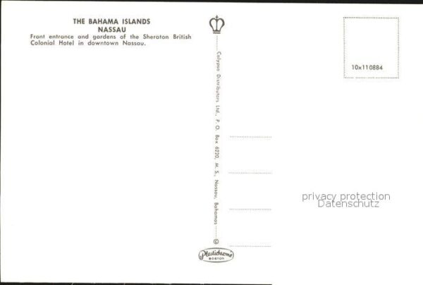 Nassau Bahamas Sheraton British Colonial Hotel Front E – Bild 2
