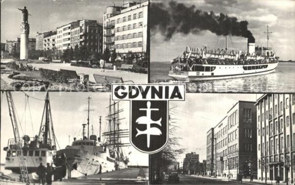 Gdynia Pommern Hafen Parkanlagen Fährschiff Stadtansic