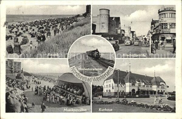Westerland Sylt Hindenburgdamm Strand Musikpavillon Kur