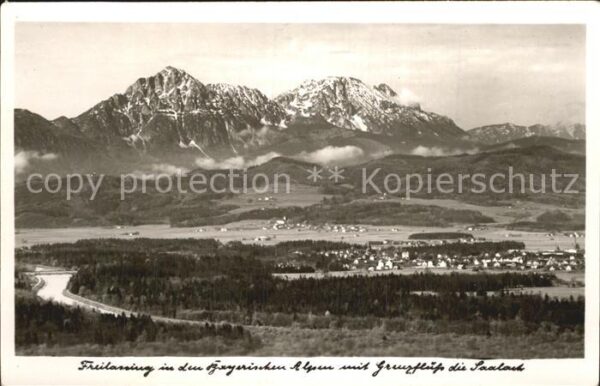 Freilassing Bayerische Alpen Grenzfluss Saalach