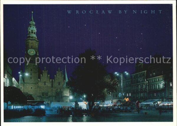 Wroclaw Nachtaufnahme Rathaus