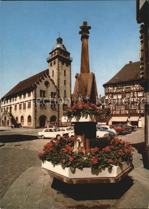 Mosbach Baden Rathaus Fachwerkhäuser