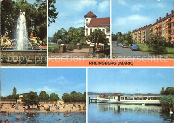 Rheinsberg Springbrunnen Schloss Joliot curie Stra