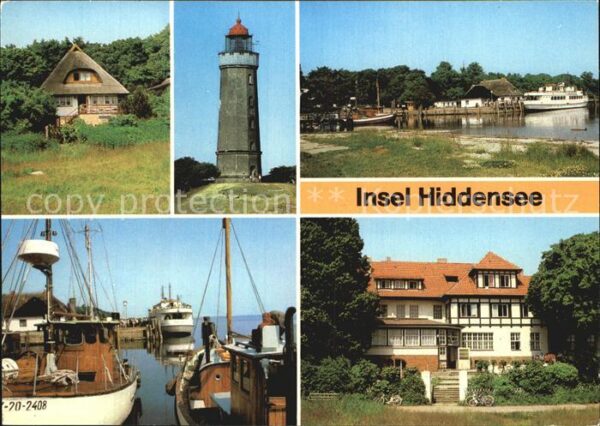 Insel Hiddensee Kloster Fischerhaus Leuchtturm Hafen HO