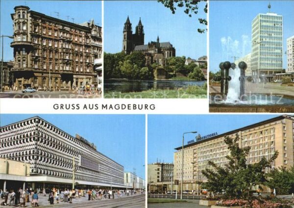 Magdeburg Hasselbachplatz Dom Elbe Centrum Warenh