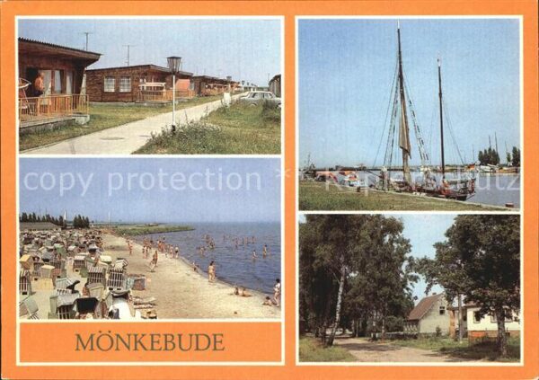 Moenkebude Bungalowsiedlung Strand Fischerboothafe